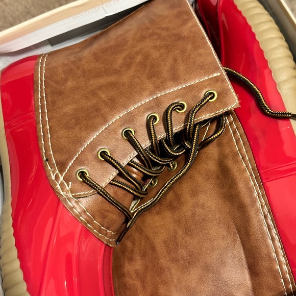 Red Rain Boots - Picture 2 of 3
